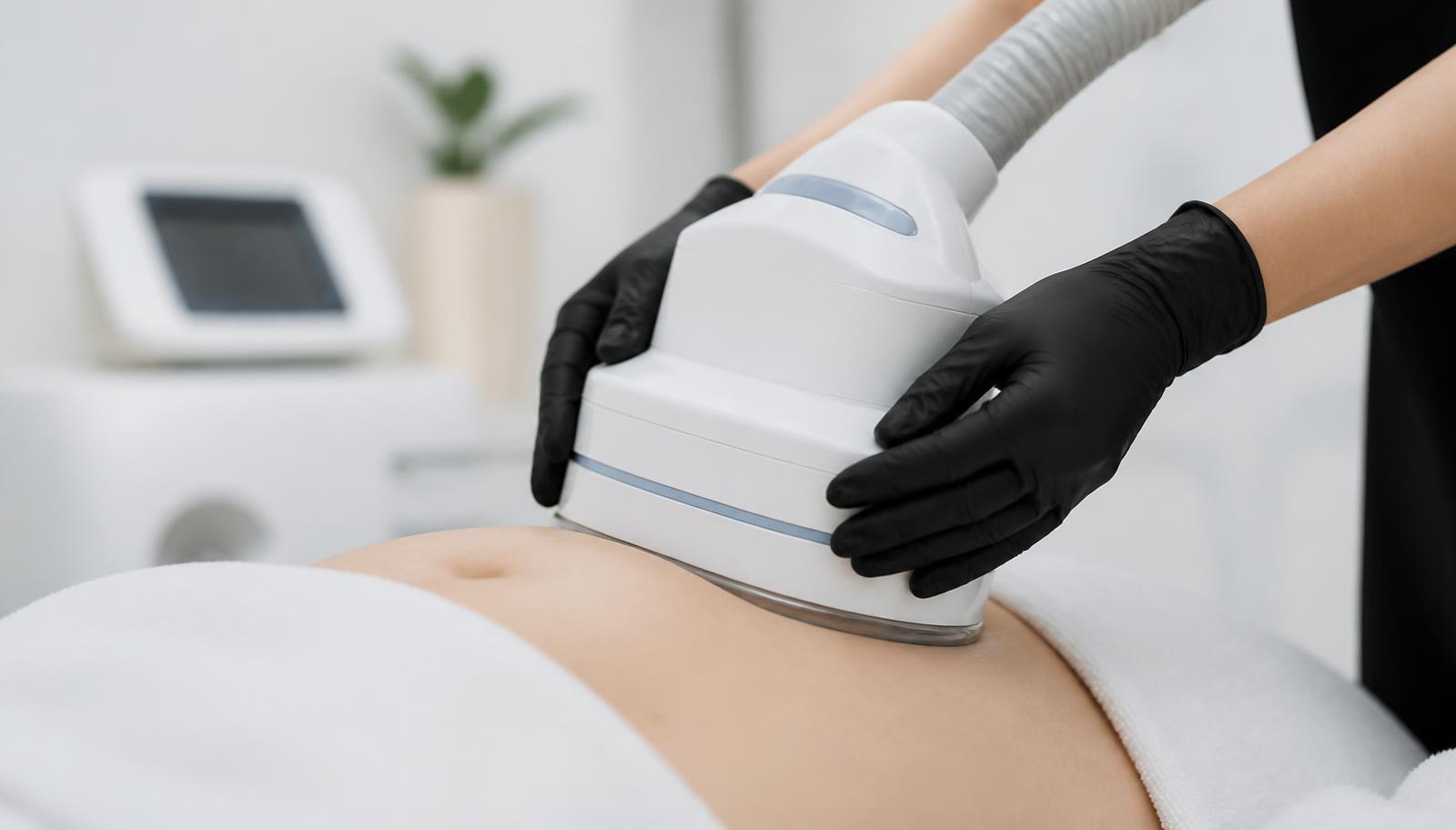 CoolSlimming 360° fat freezing treatment being performed at Soraya Skin Clinic Prahran